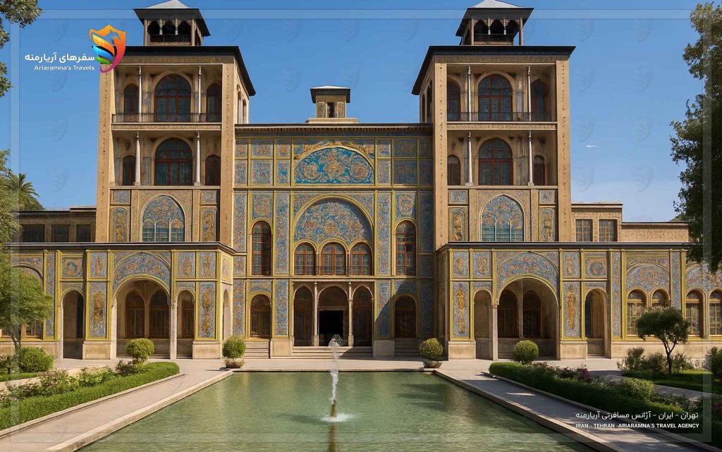 نمایی زیبا از کاخ گلستان