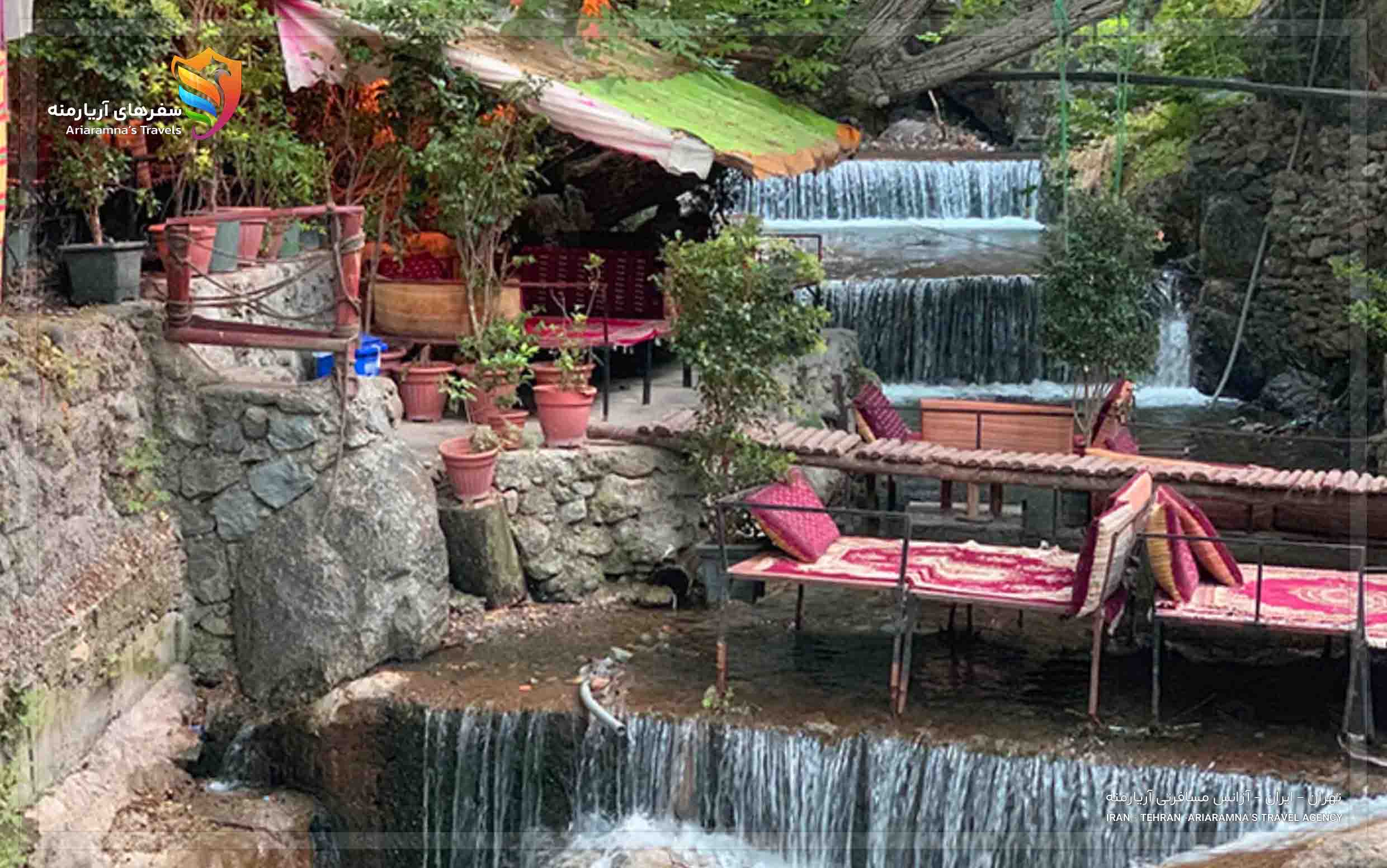 نمای یک رستوران در دربند تهران