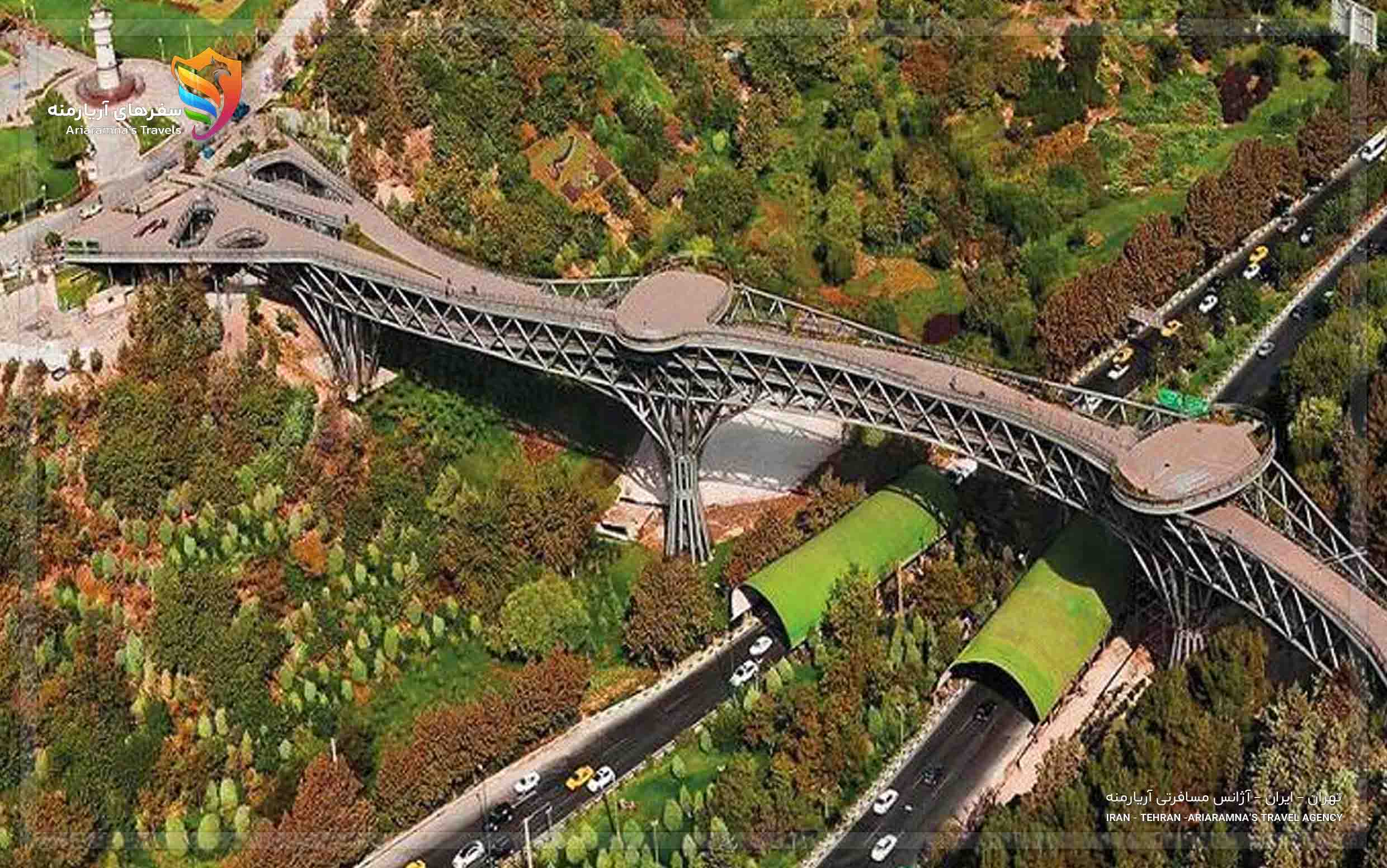 نمای از بالا پل طبیعت