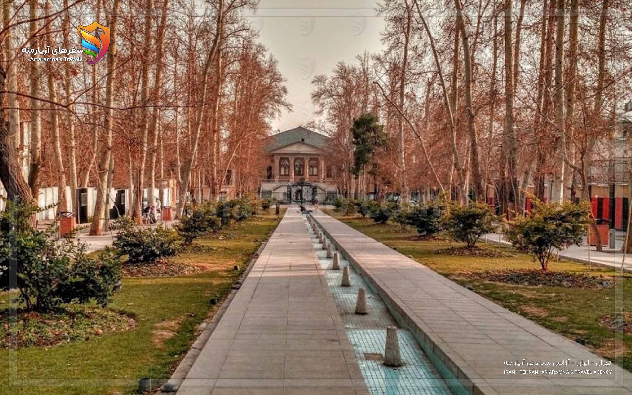 نمایی زیبا از باغ فردوس